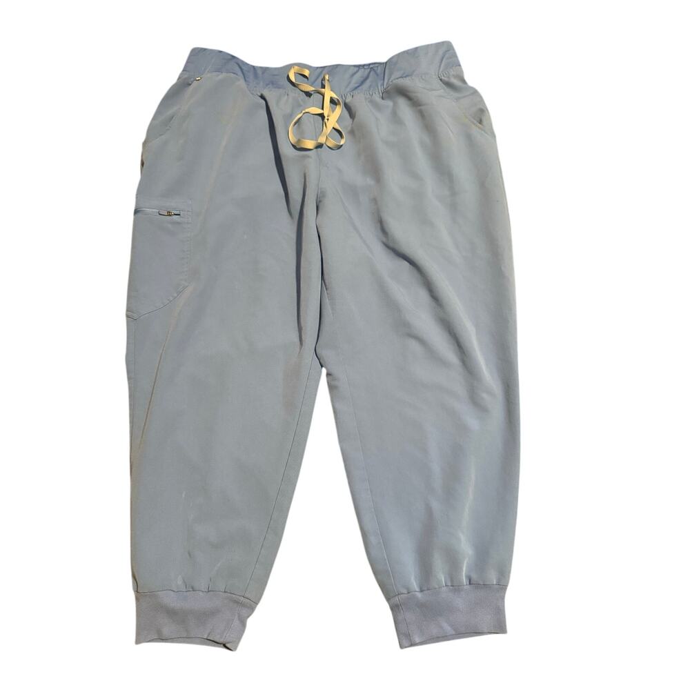 Figs Zamora Jogger Scrub Pant, Ceil Blue, Medical Health, Plus Size 4X Petite
